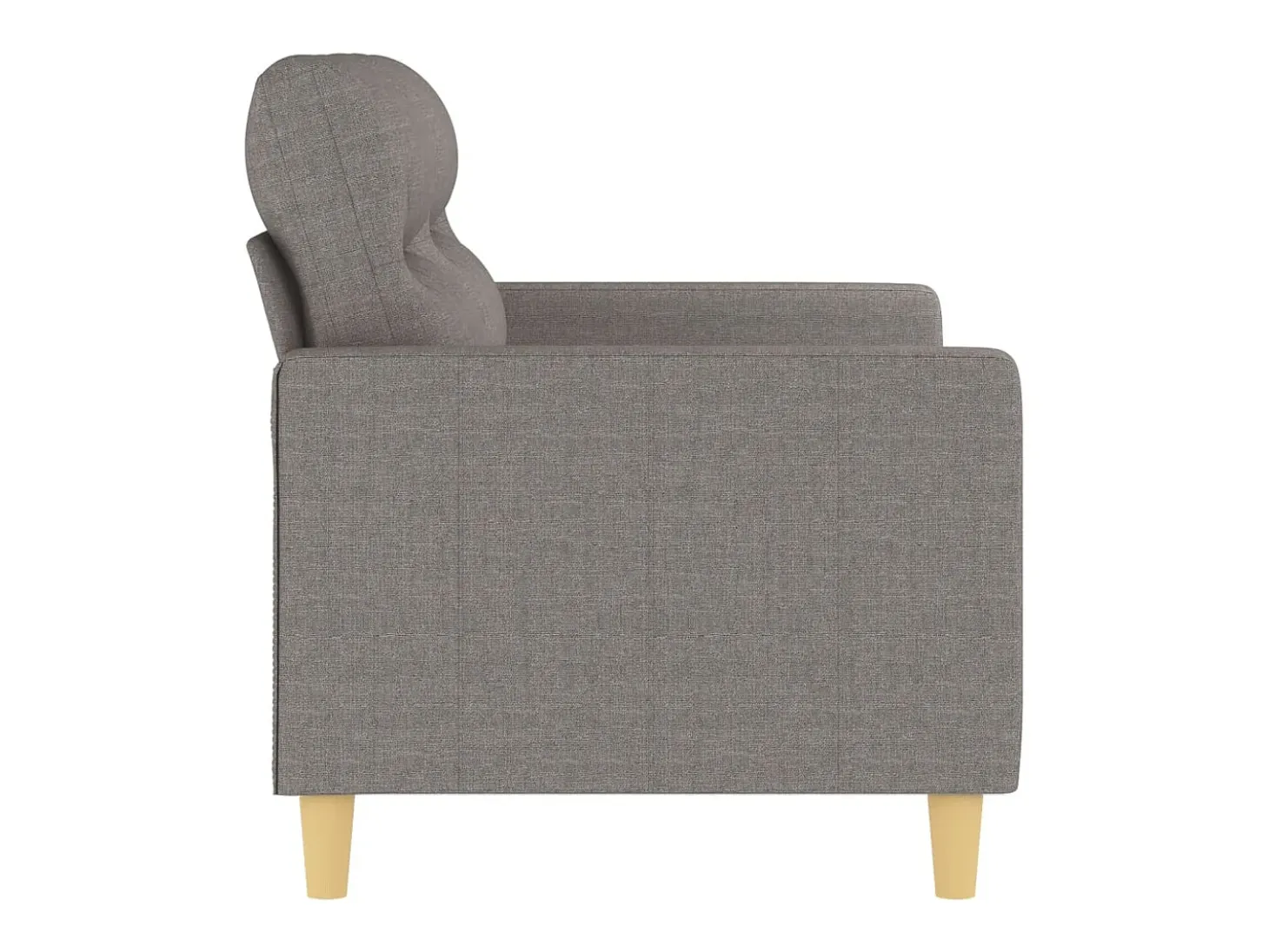 Sofá de 2 plazas de tela gris taupé 120 cm