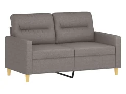 Sofá de 2 plazas de tela gris taupé 120 cm