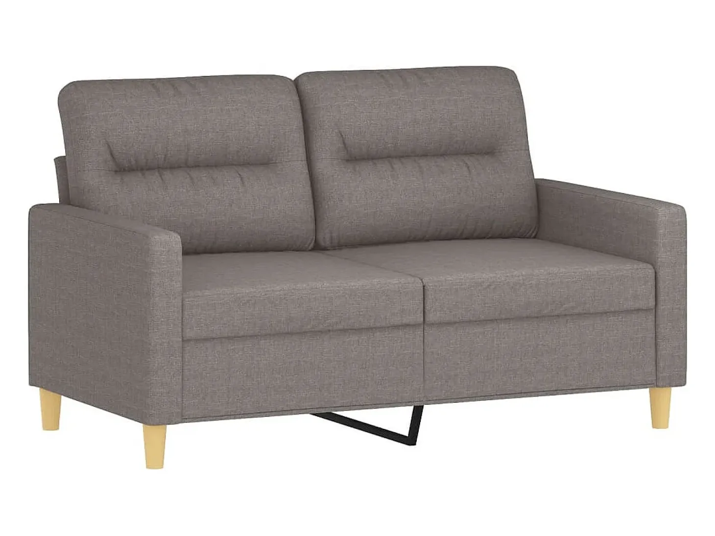 Sofá de 2 plazas de tela gris taupé 120 cm
