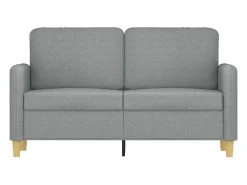 Sofá de 2 plazas de tela gris claro 120 cm