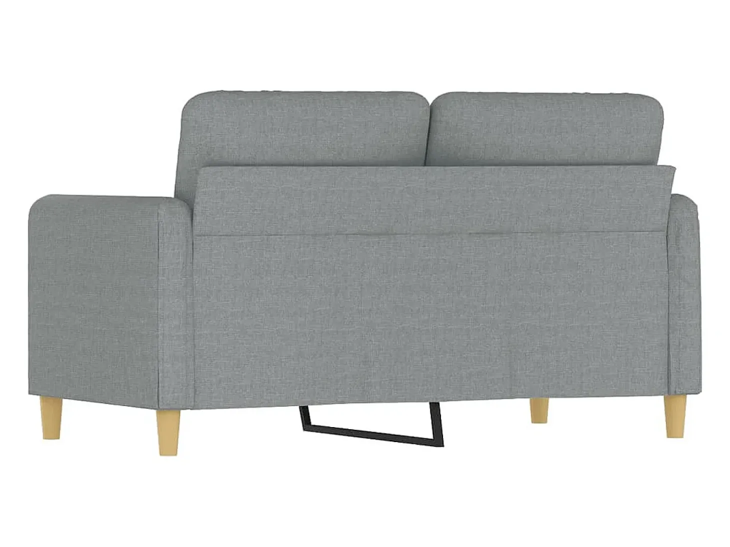 Sofá de 2 plazas de tela gris claro 120 cm
