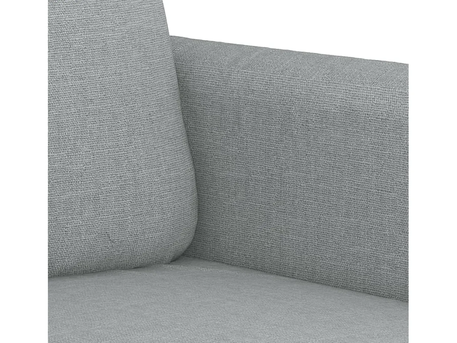 Sofá de 2 plazas de tela gris claro 120 cm