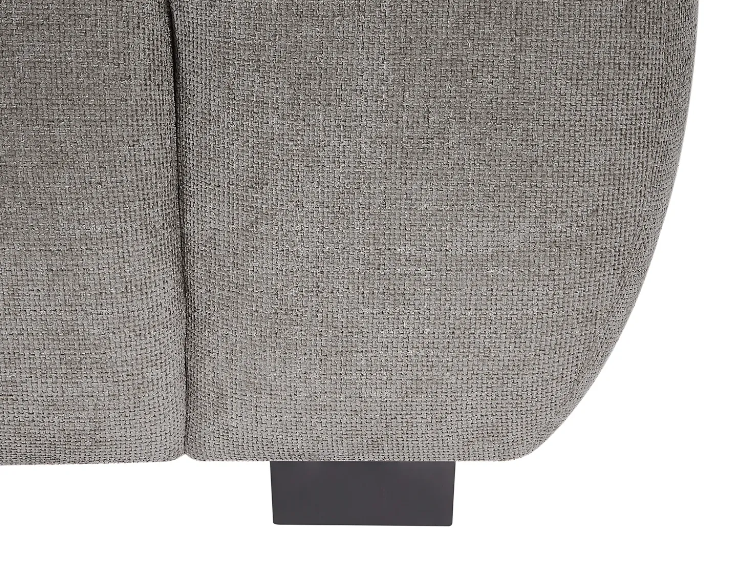 Sofá de 2 plazas de tela gris con efecto acolchado estilo design BERENIA