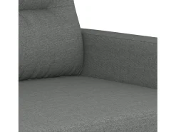 Sofá de 2 plazas de tela gris oscuro 120 cm