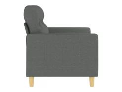 Sofá de 2 plazas de tela gris oscuro 120 cm