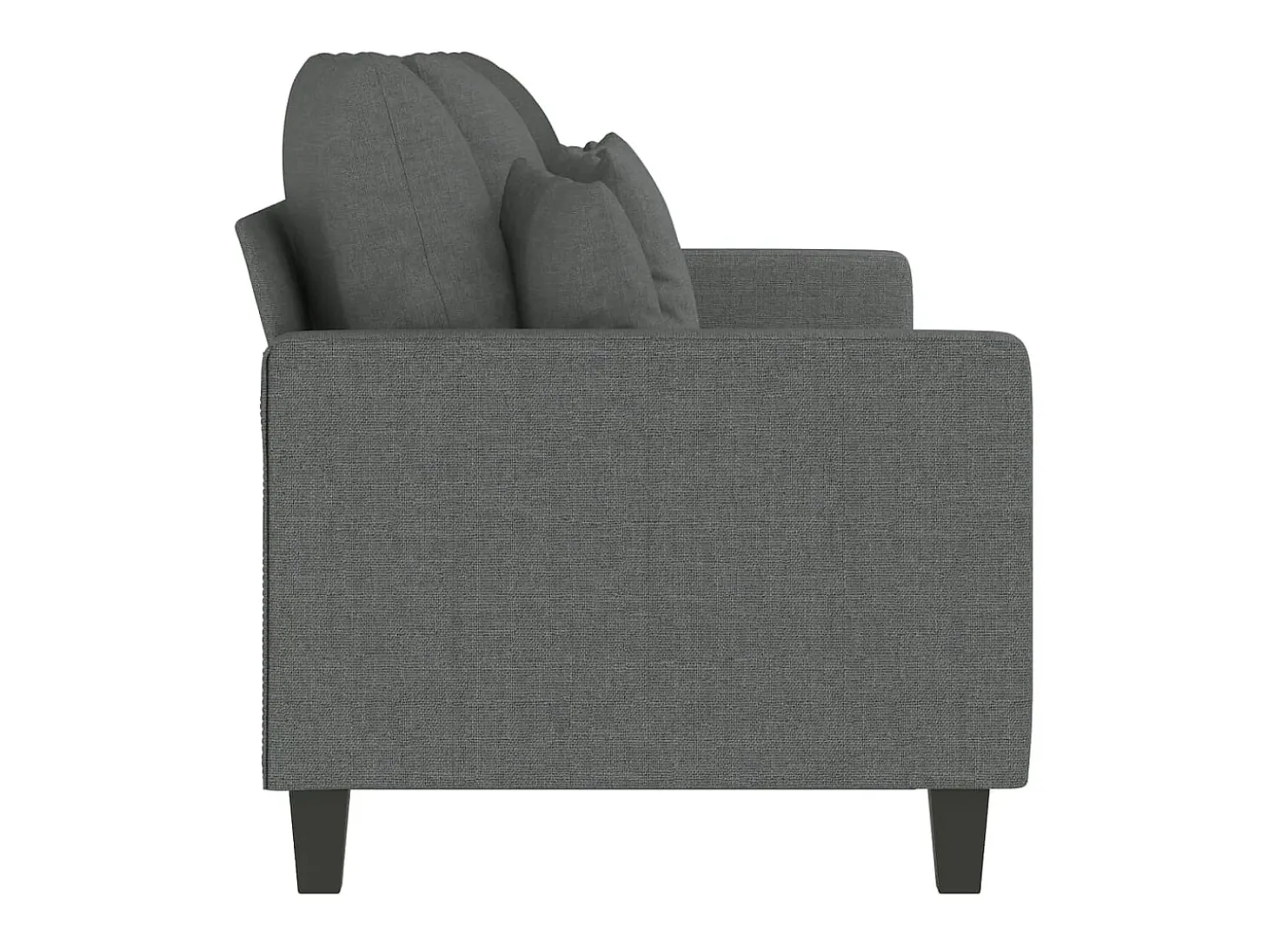 Sofá de 3 plazas de tela gris oscuro 180 cm PWFG87625