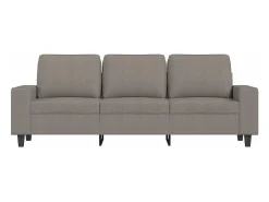 Sofá de 3 plazas de tela gris taupe 180 cm