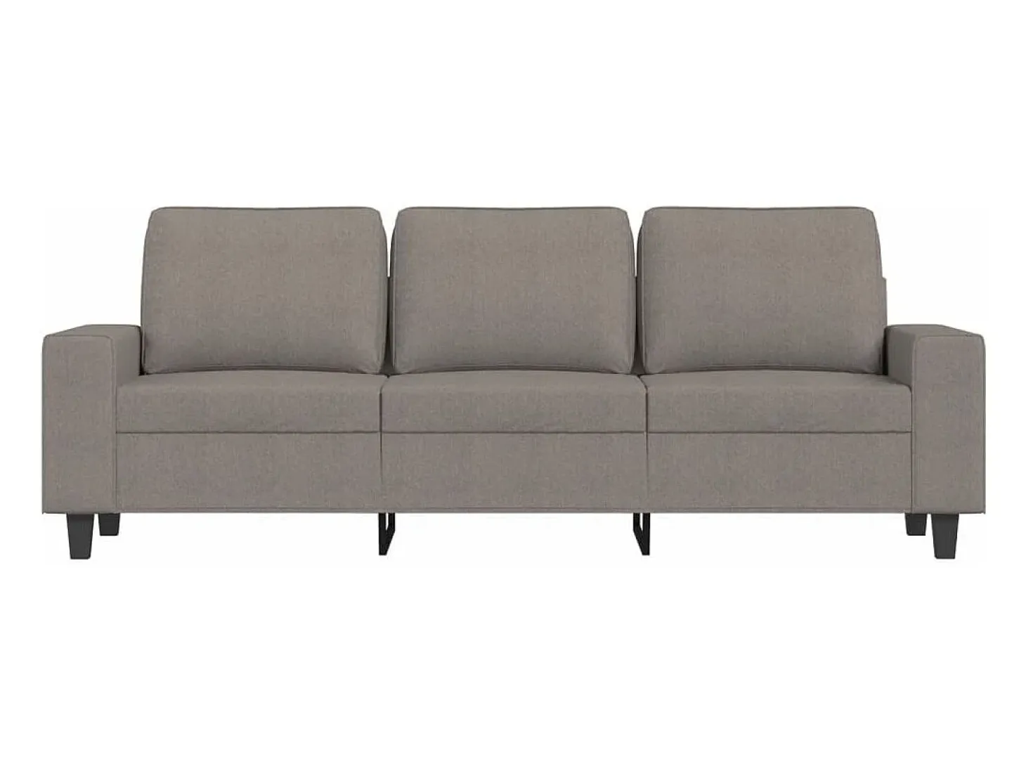 Sofá de 3 plazas de tela gris taupe 180 cm