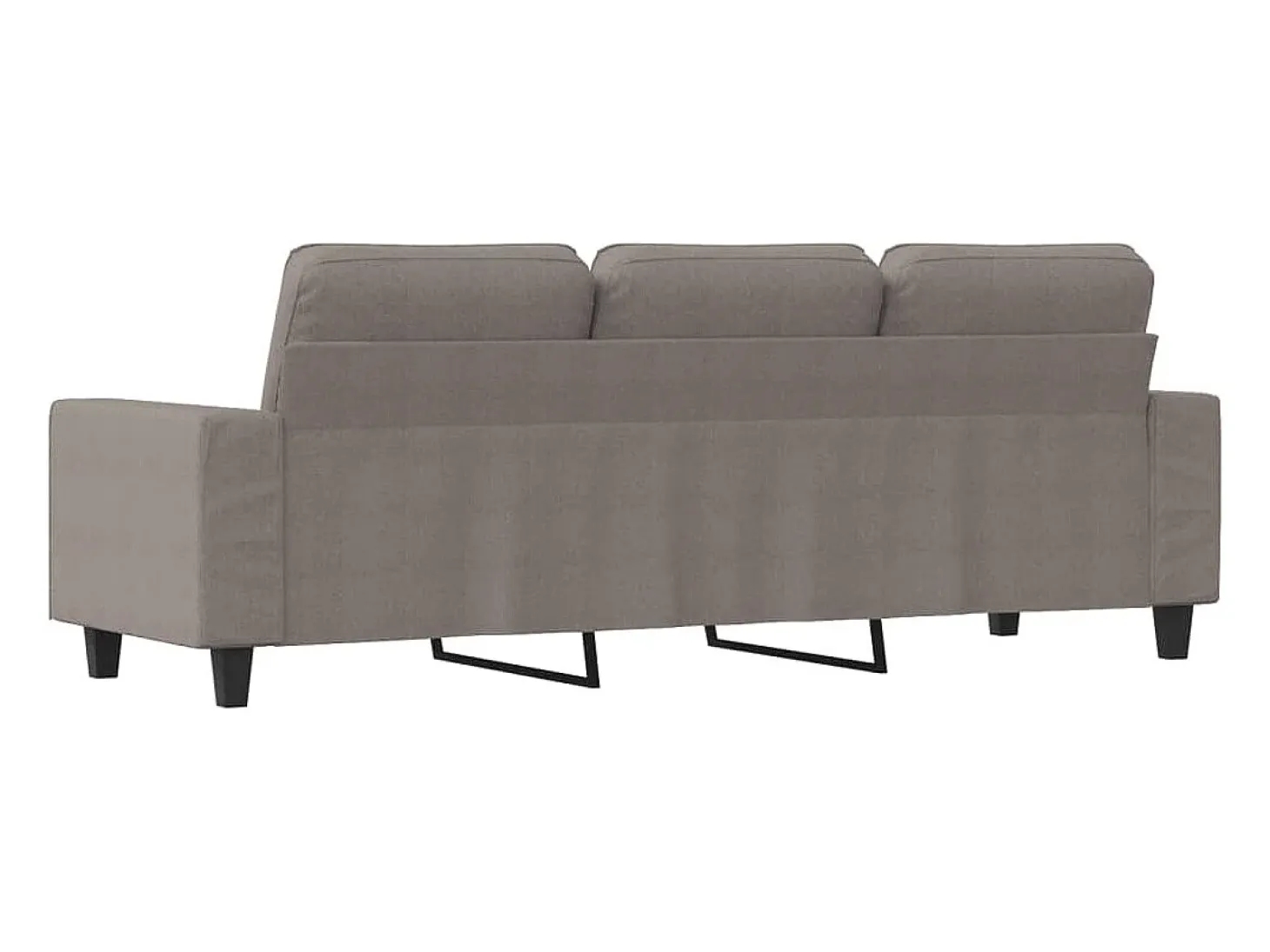 Sofá de 3 plazas de tela gris taupe 180 cm