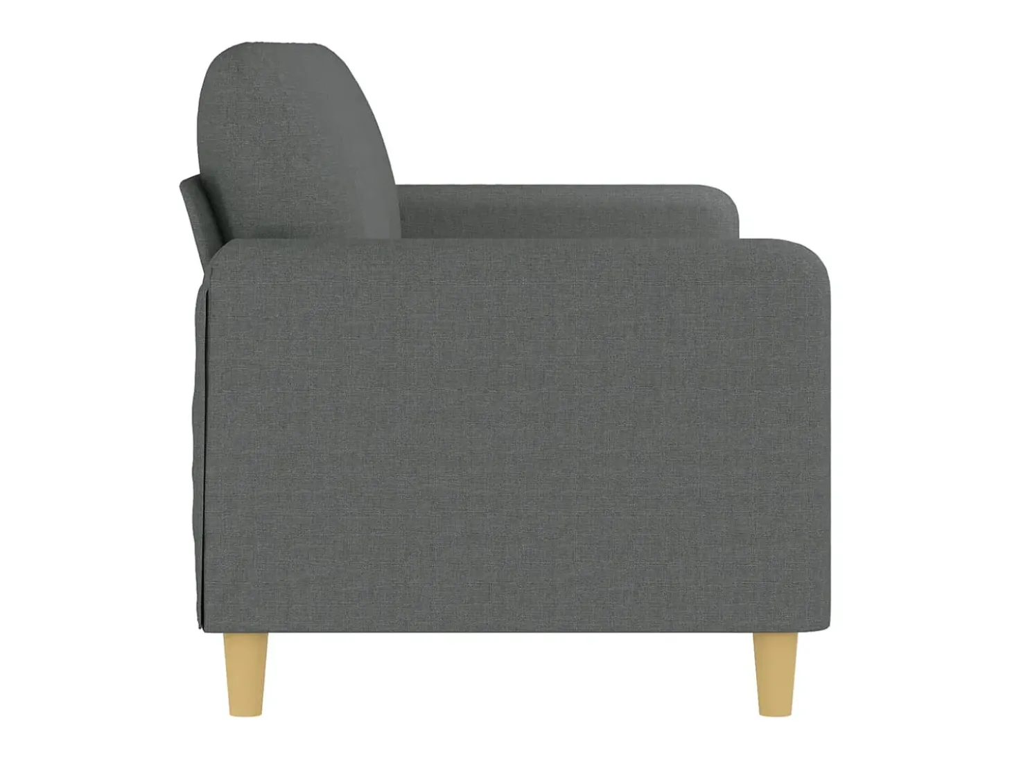 Sofá de 3 plazas de tela gris oscuro 180 cm
