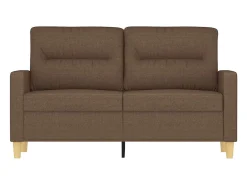 Sofá de 2 plazas de tela marrón 120 cm