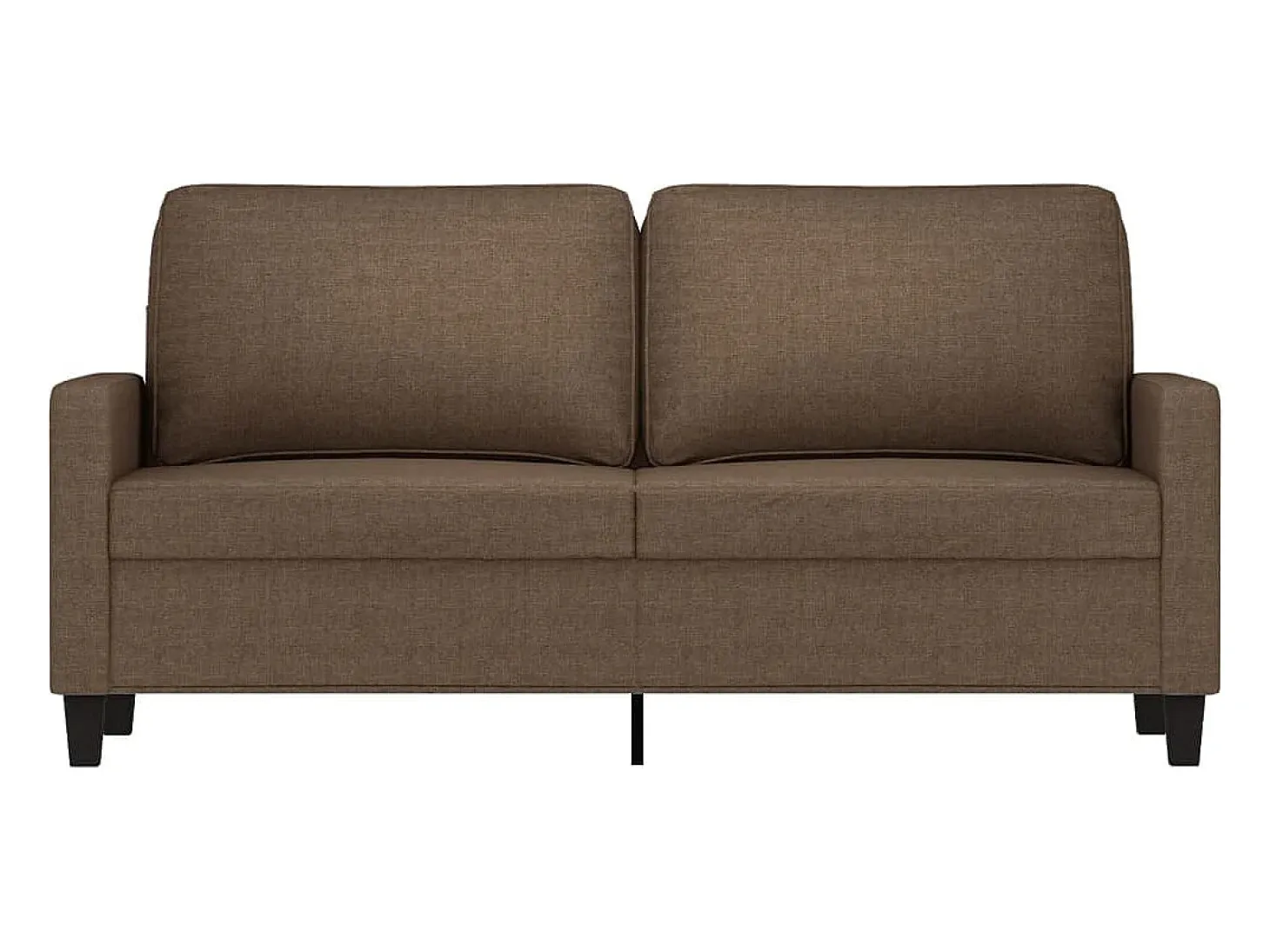 Sofá de 2 plazas de tela marrón 140 cm