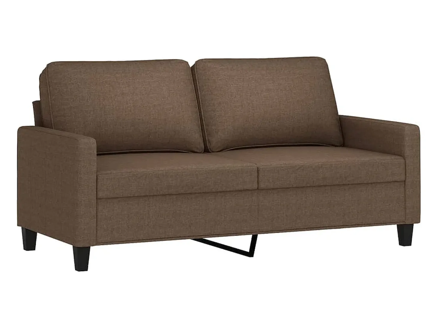 Sofá de 2 plazas de tela marrón 140 cm