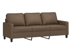 Sofá de 3 plazas de tela marrón 180 cm ES89275