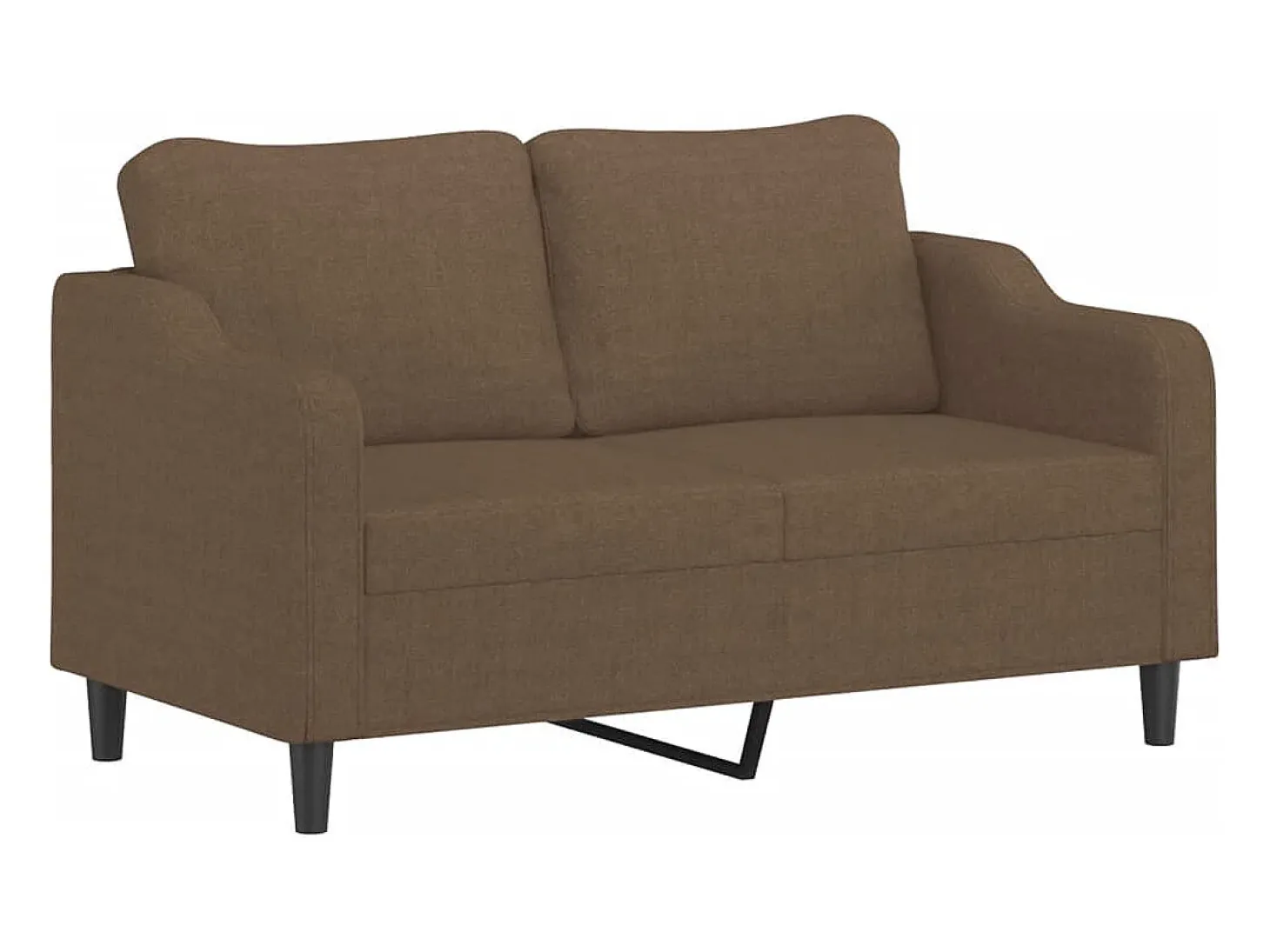 Sofá de 2 plazas de tela marrón 140 cm
