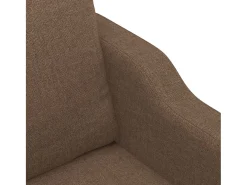 Sofá de 2 plazas de tela marrón 140 cm