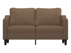 Sofá de 2 plazas de tela marrón 140 cm