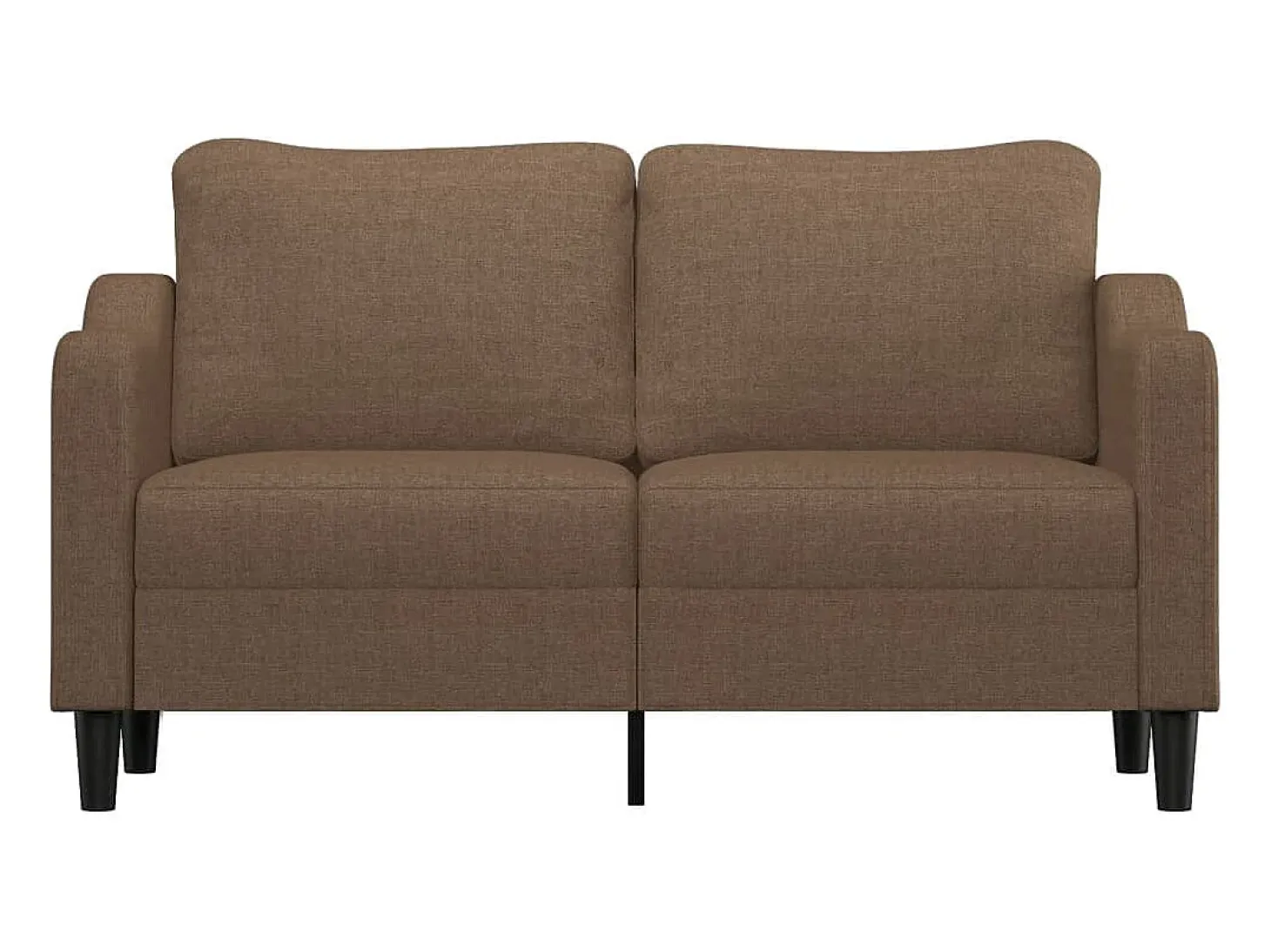 Sofá de 2 plazas de tela marrón 140 cm