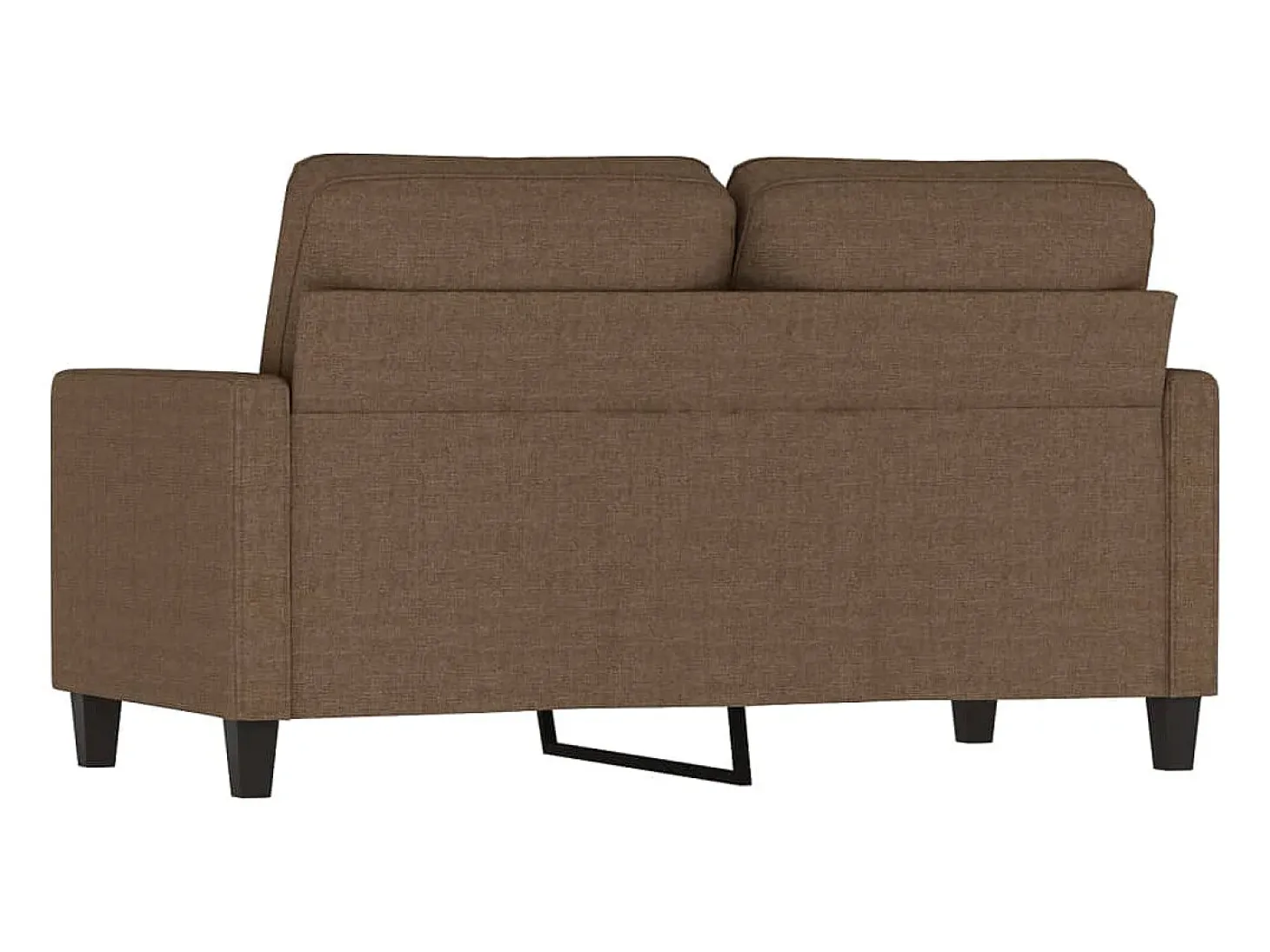 Sofá de 2 plazas de tela marrón 120 cm