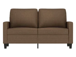 Sofá de 2 plazas de tela marrón 120 cm