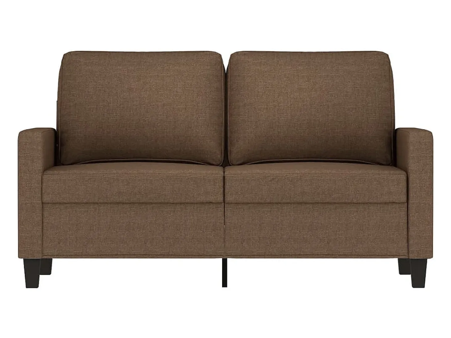 Sofá de 2 plazas de tela marrón 120 cm