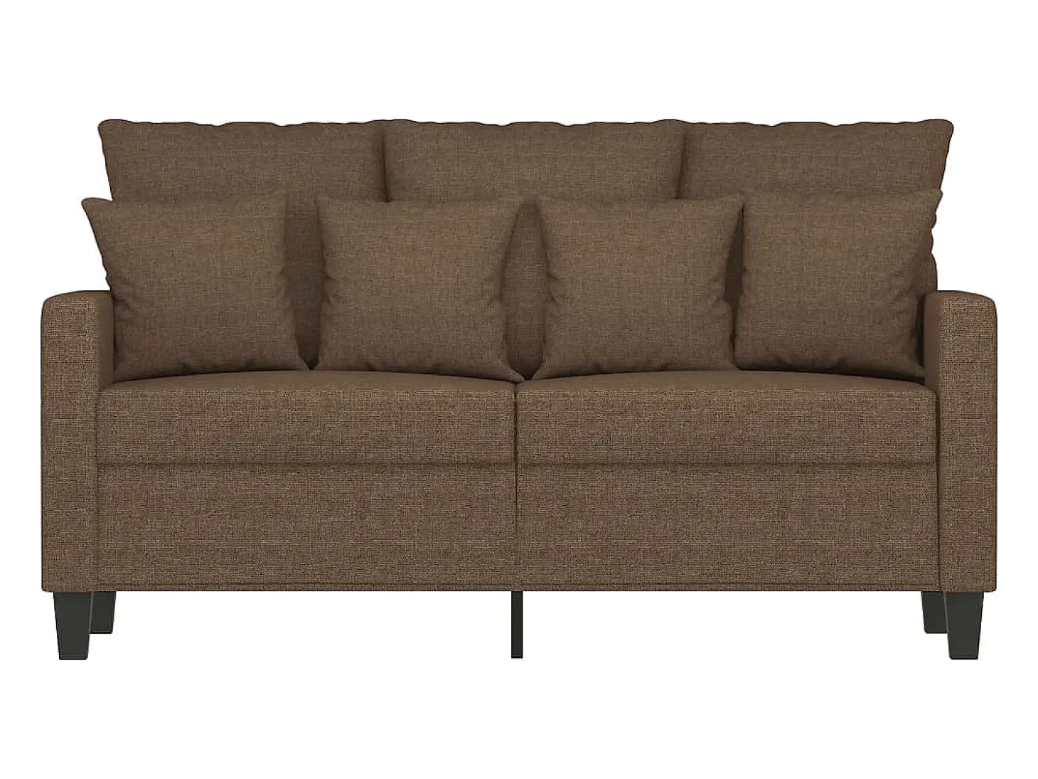Sofá de 2 plazas de tela marrón 120 cm
