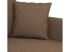 Sofá de 2 plazas de tela marrón 120 cm
