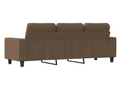 Sofá de 3 plazas de tela marrón 180 cm