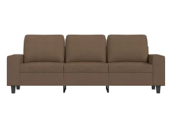 Sofá de 3 plazas de tela marrón 180 cm