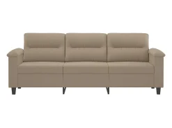 Sofá de 3 plazas de tela microfibra gris taupe 180 cm