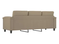 Sofá de 3 plazas de tela microfibra gris taupe 180 cm