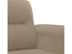 Sofá de 3 plazas de tela microfibra gris taupe 180 cm