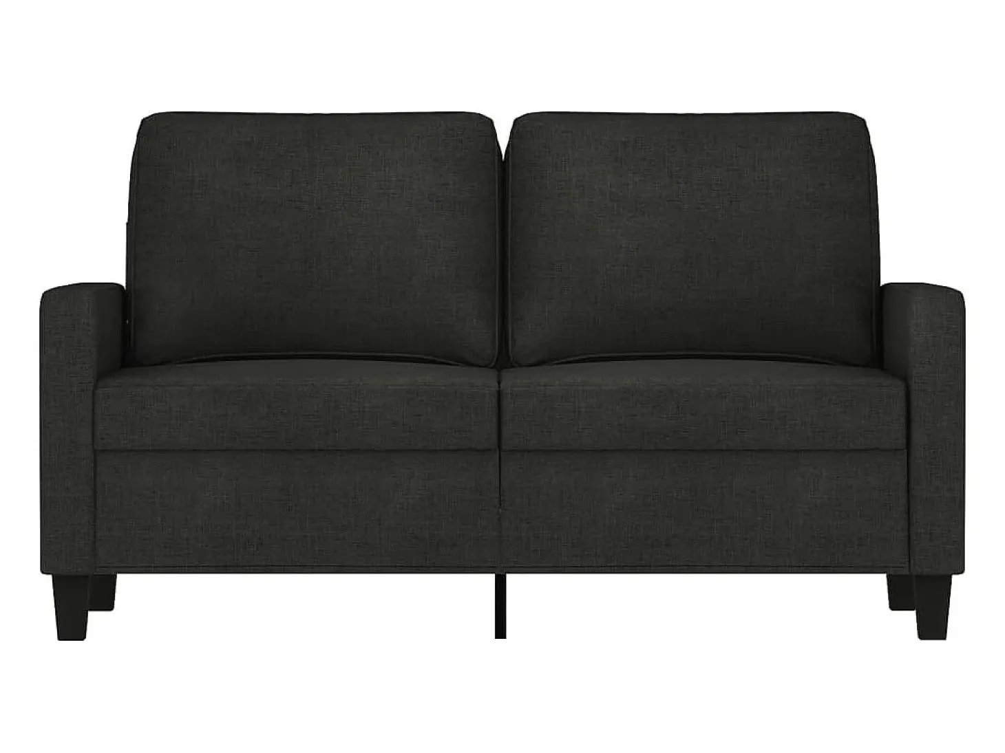 Sofá de 2 plazas de tela negro 120 cm