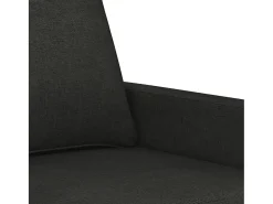 Sofá de 2 plazas de tela negro 120 cm
