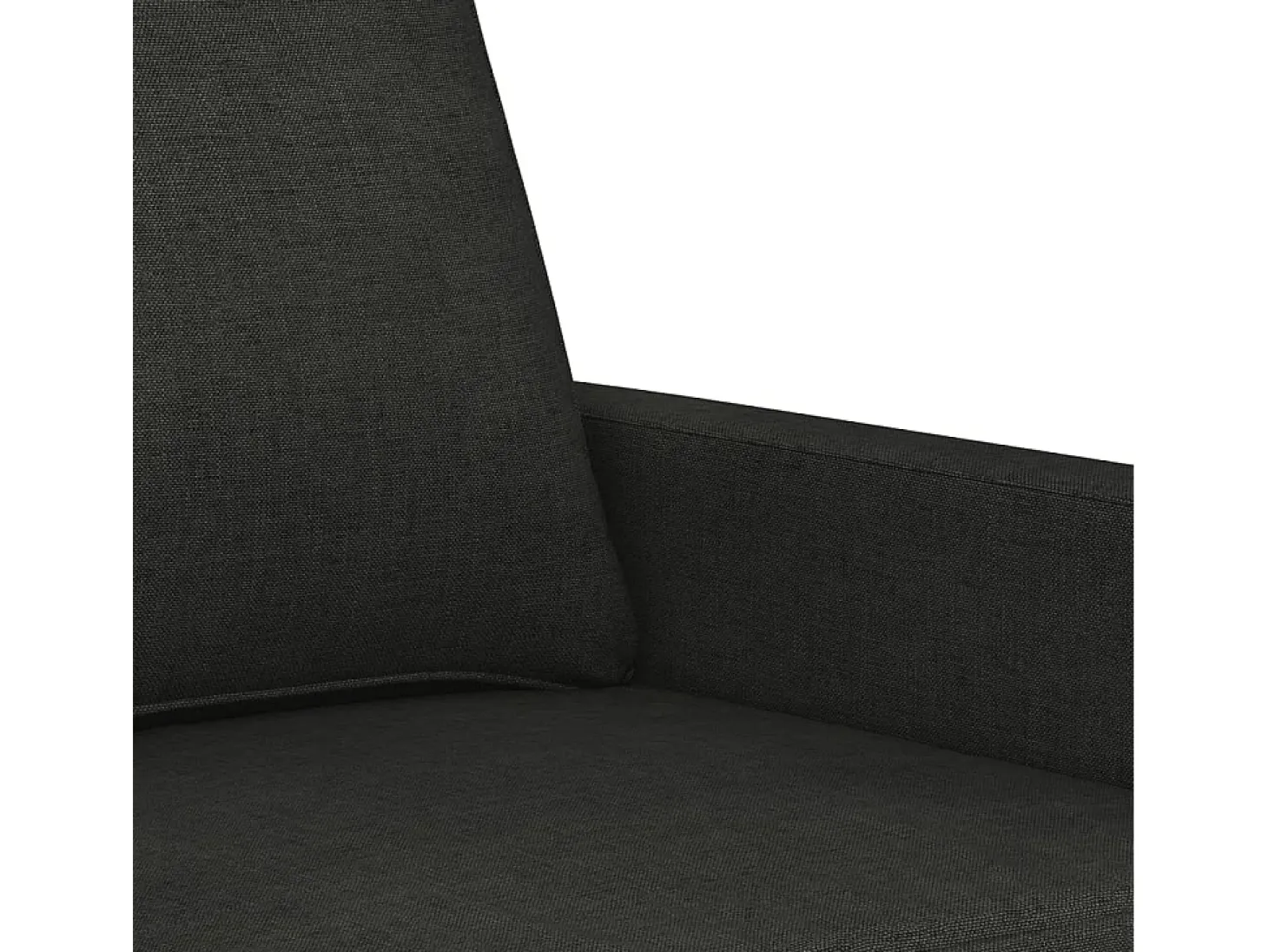 Sofá de 2 plazas de tela negro 120 cm