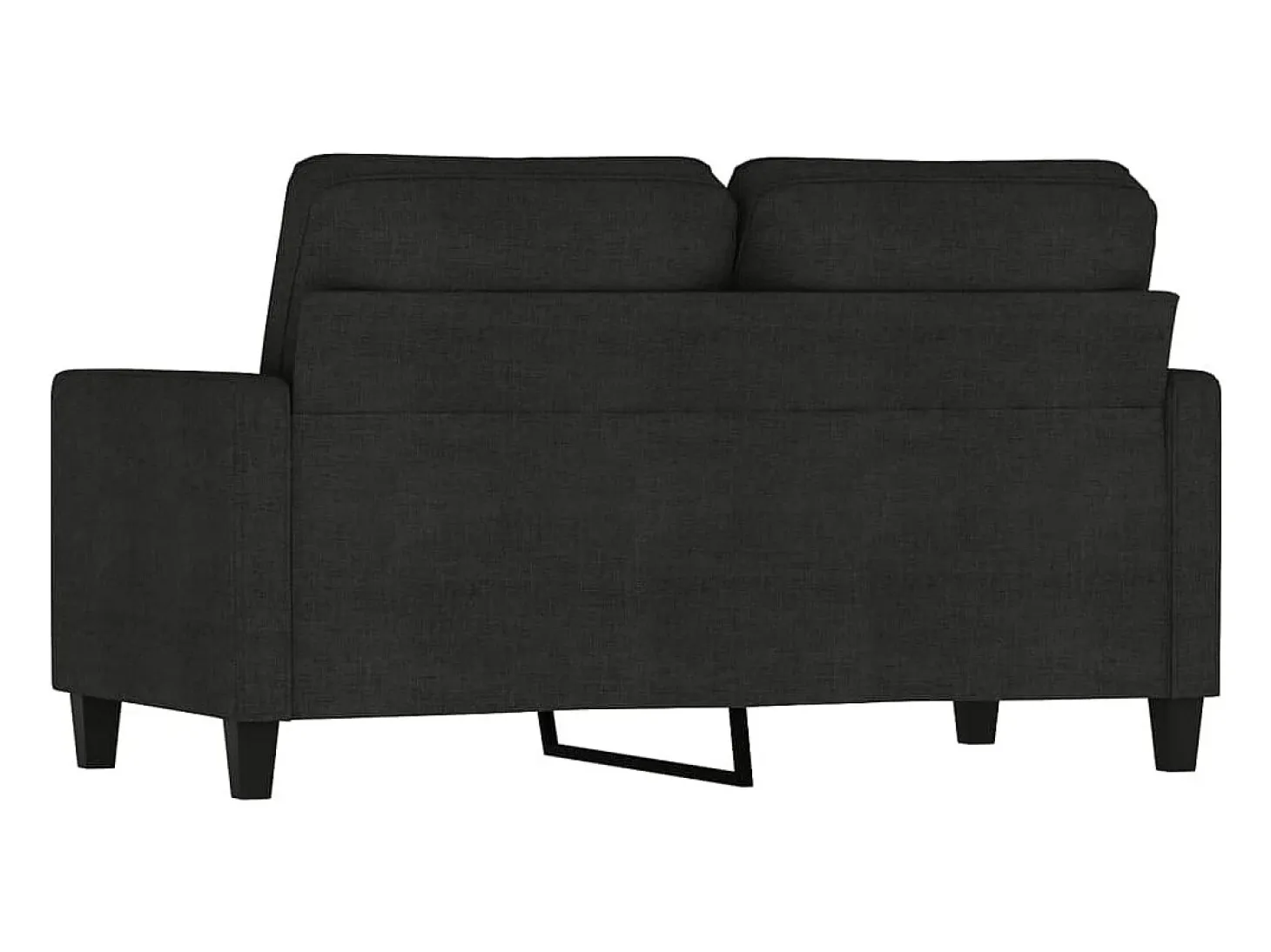 Sofá de 2 plazas de tela negro 120 cm