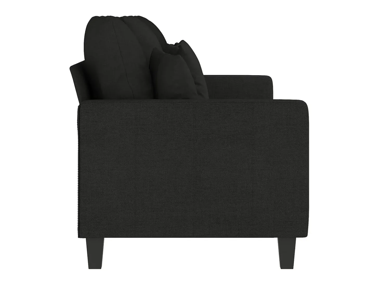 Sofá de 3 plazas de tela negro 180 cm