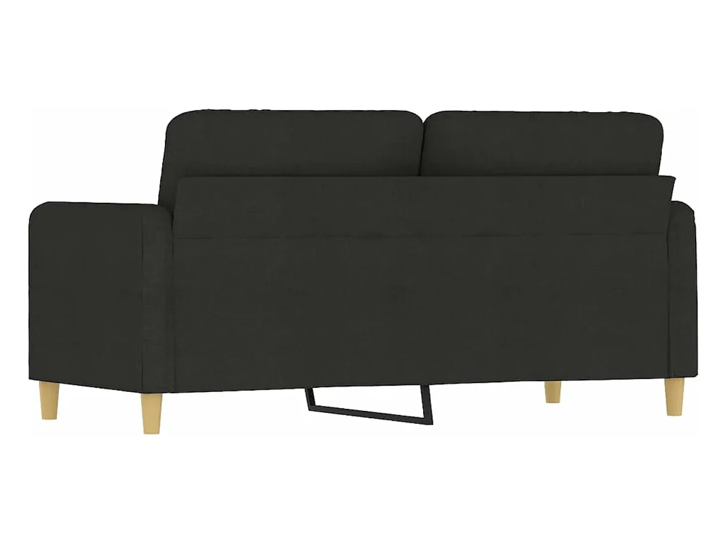Sofá de 2 plazas de tela negro 140 cm PWFG22588