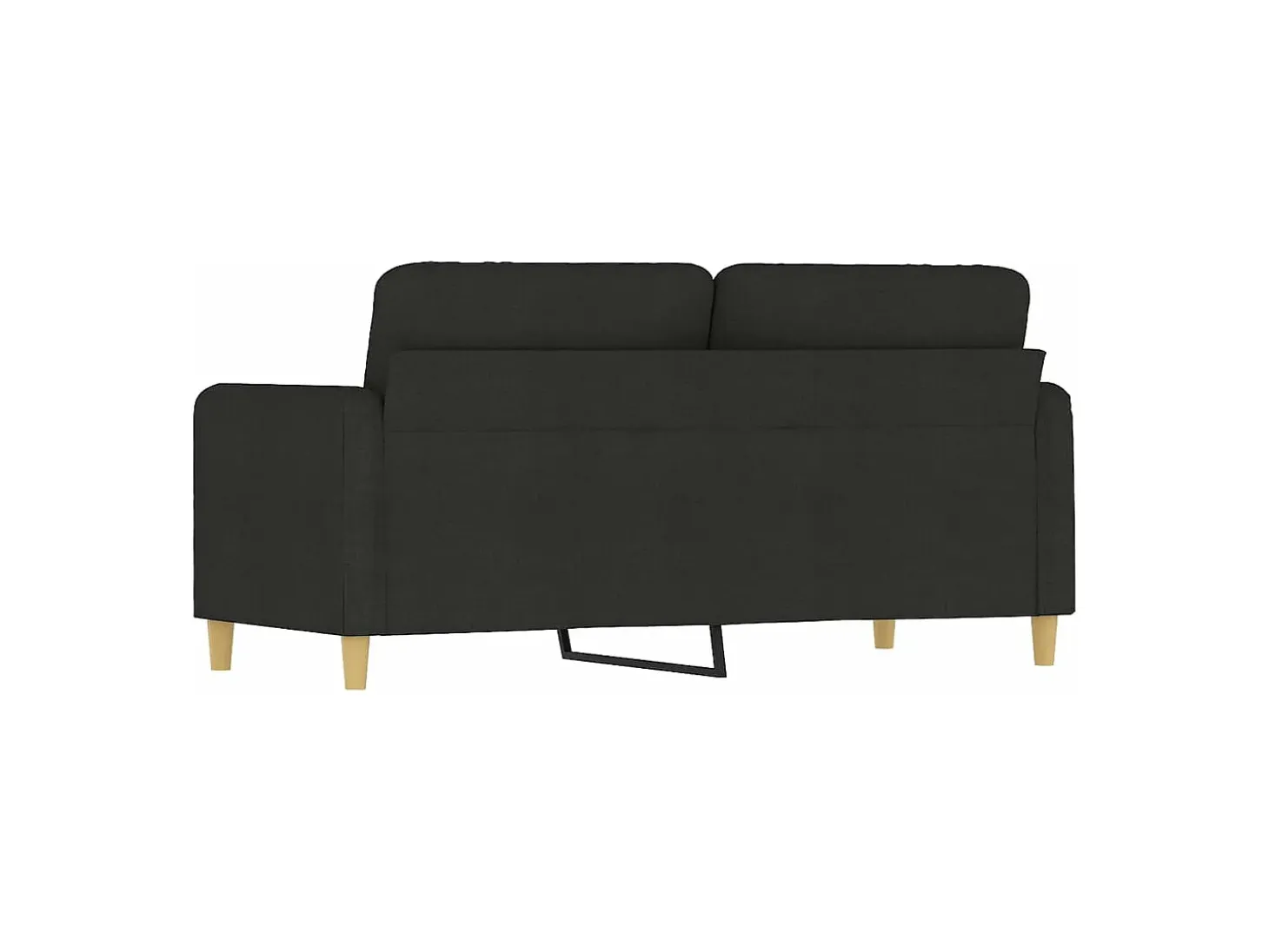 Sofá de 2 plazas de tela negro 140 cm PWFG22588
