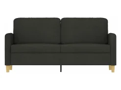 Sofá de 2 plazas de tela negro 140 cm PWFG22588