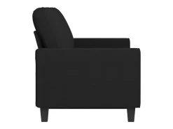 Sofá de 3 plazas de tela negro 180 cm