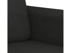 Sofá de 3 plazas de tela negro 180 cm