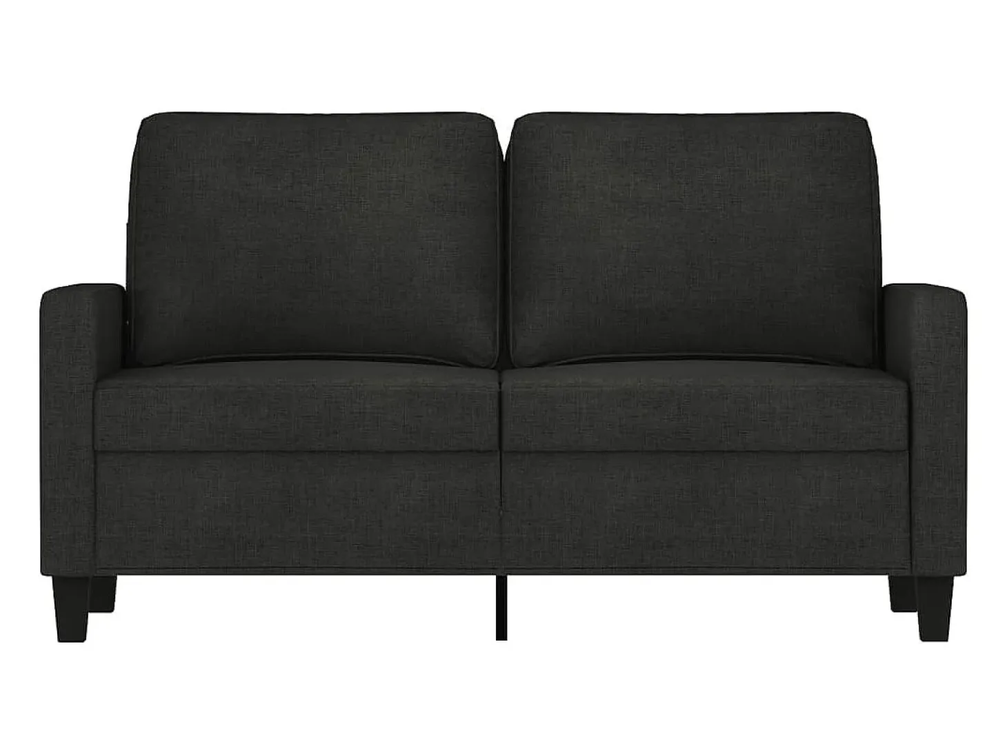 Sofá de 2 plazas de tela negro 120 cm PWFG46412