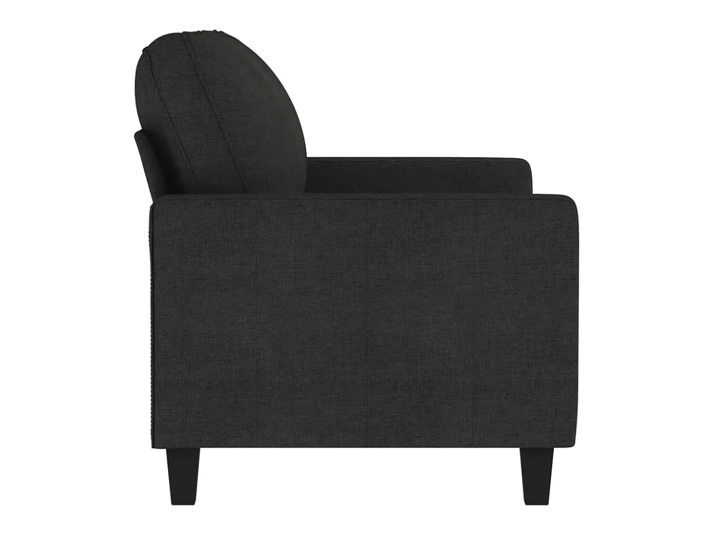 Sofá de 2 plazas de tela negro 120 cm PWFG46412