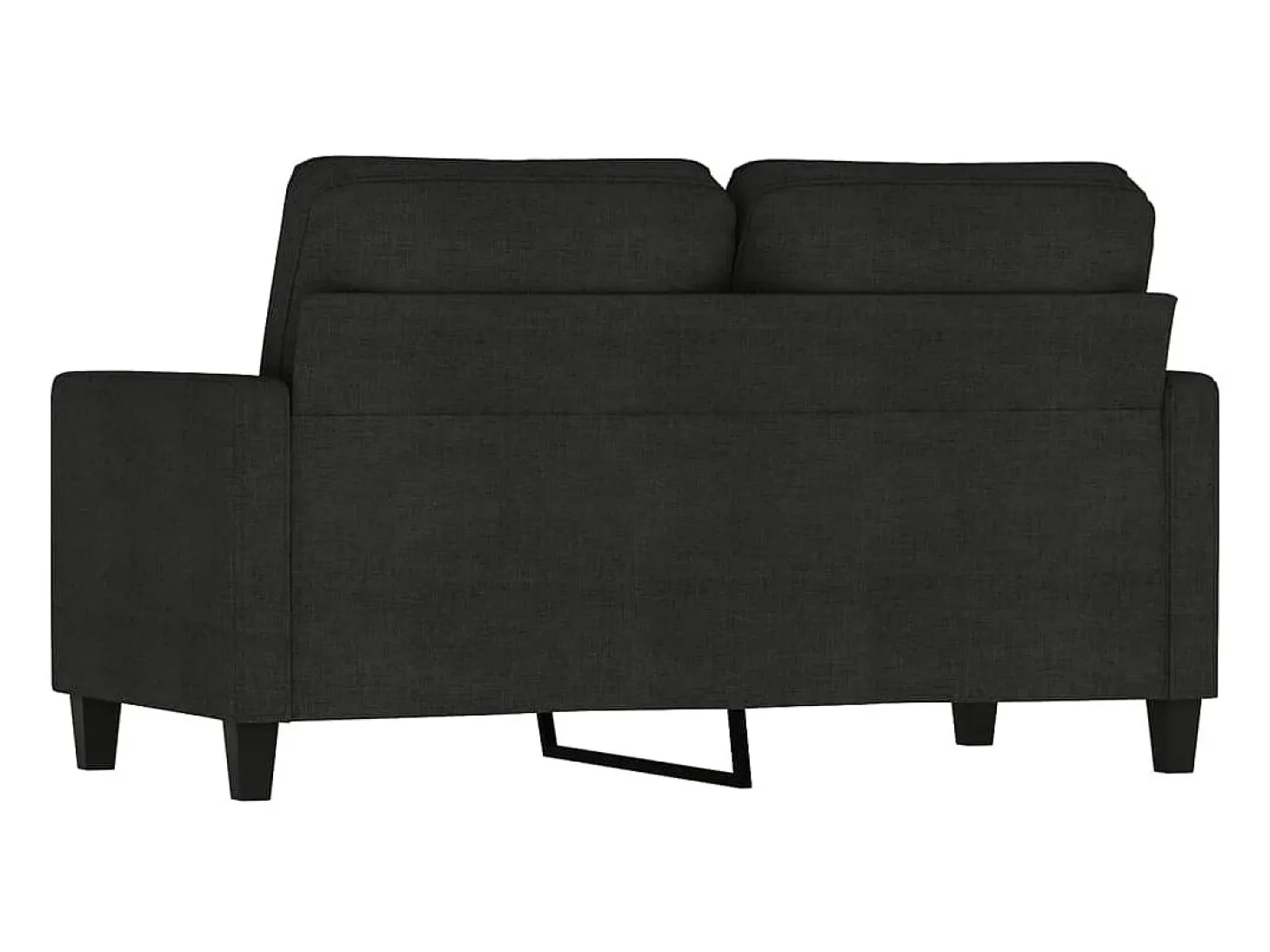 Sofá de 2 plazas de tela negro 120 cm PWFG46412
