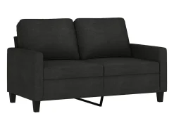 Sofá de 2 plazas de tela negro 120 cm PWFG46412