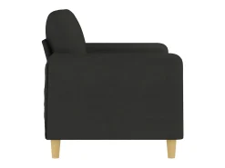 Sofá de 2 plazas de tela negro 120 cm