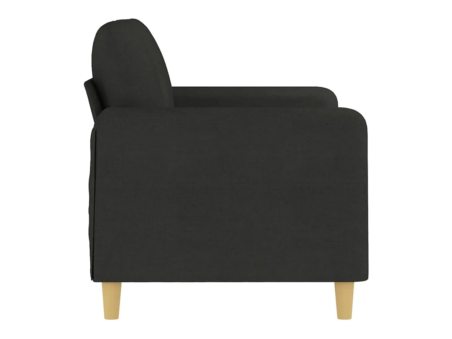 Sofá de 2 plazas de tela negro 120 cm