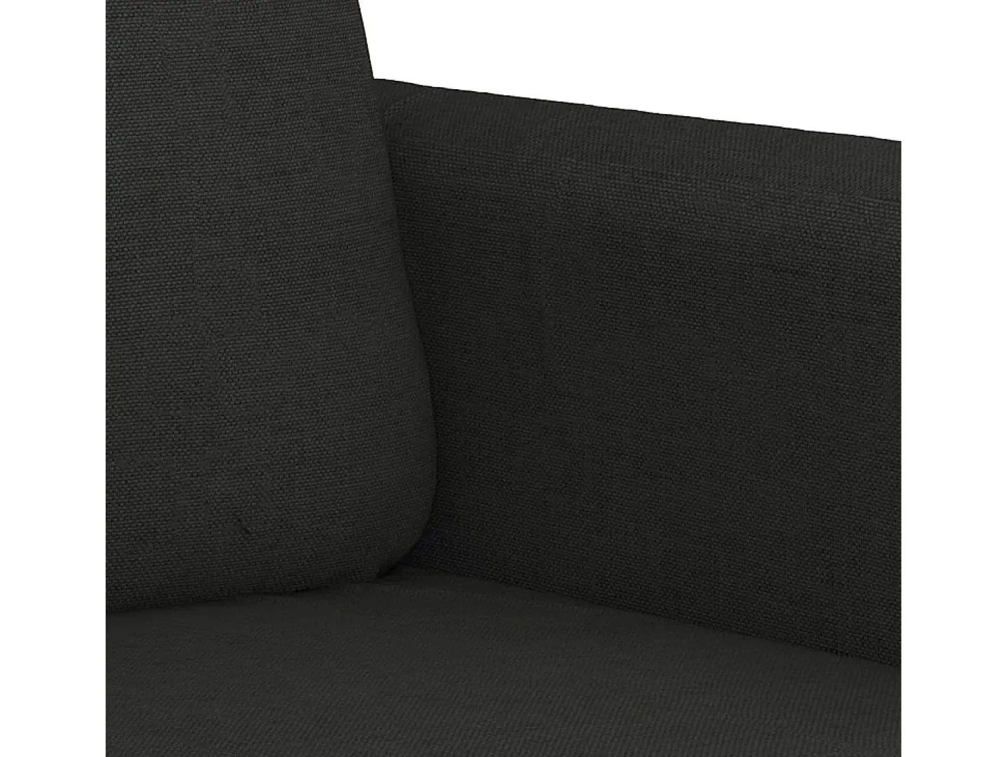 Sofá de 2 plazas de tela negro 120 cm