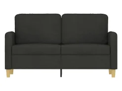Sofá de 2 plazas de tela negro 120 cm